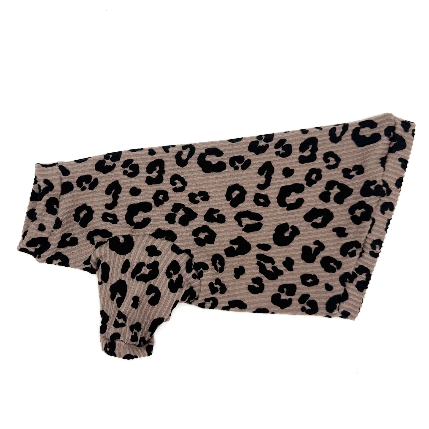 Mauve Cheetah Long Sleeve Chunky Ribbed Shirt