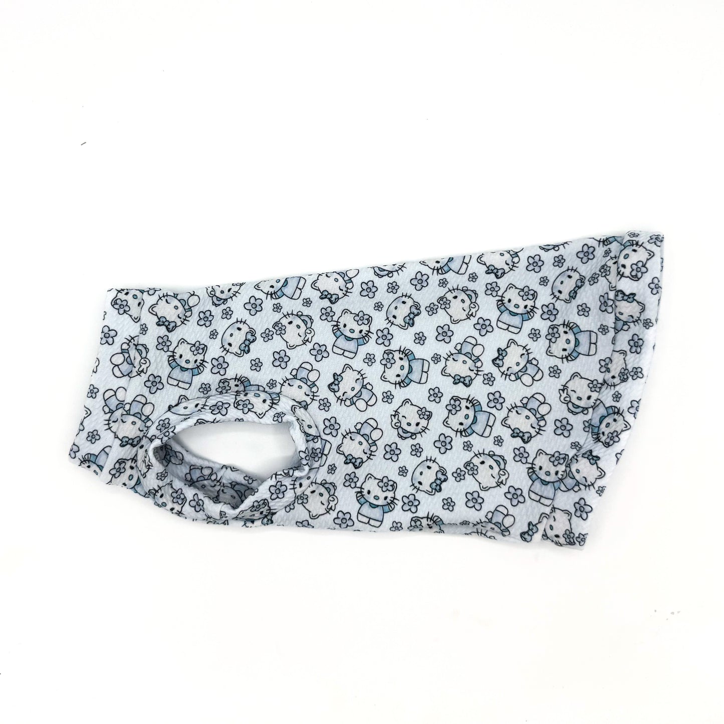 Blue Kitty Textured Shirt