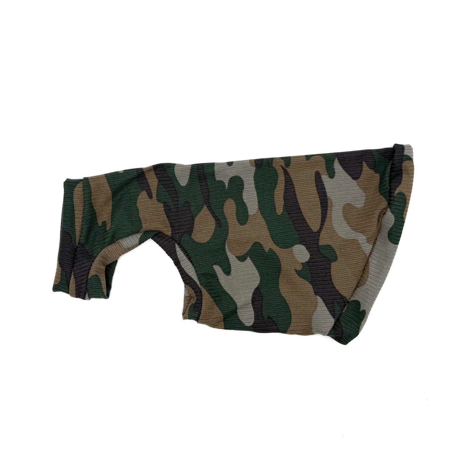 Camo Ribbed Shirt with One Arm Hole
