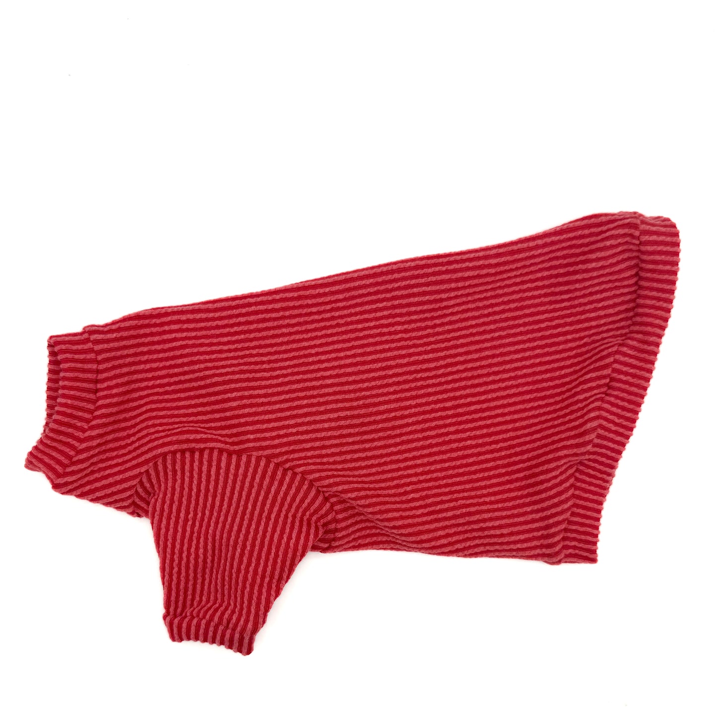 Red Long Sleeve Chunky Ribbed Shirt