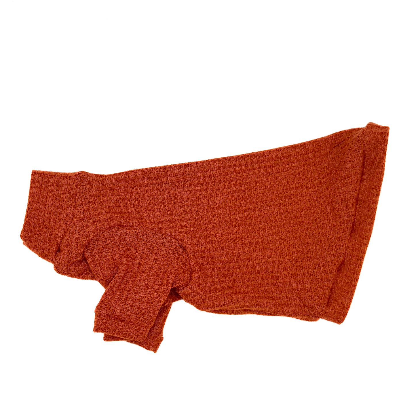Rust Tutuneck Long Sleeve Waffle Knit Shirt