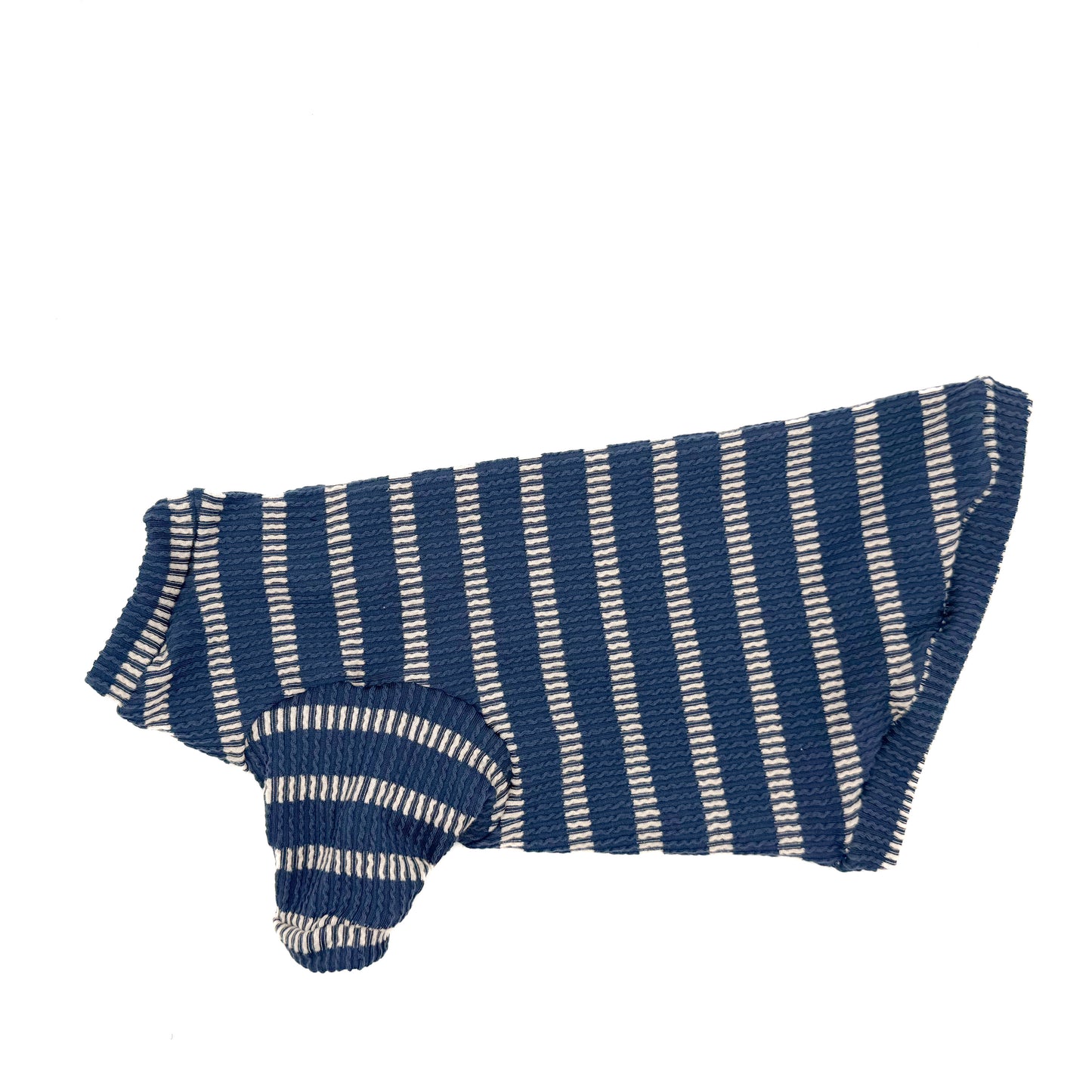 Blue Stripes Long Sleeve Chunky Ribbed Shirt