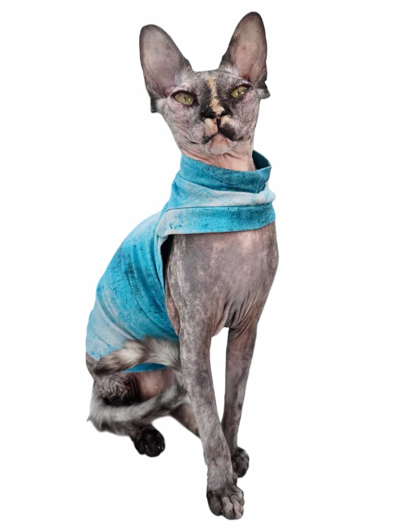 Blue Grunge Everyday Shirt with One Arm Hole