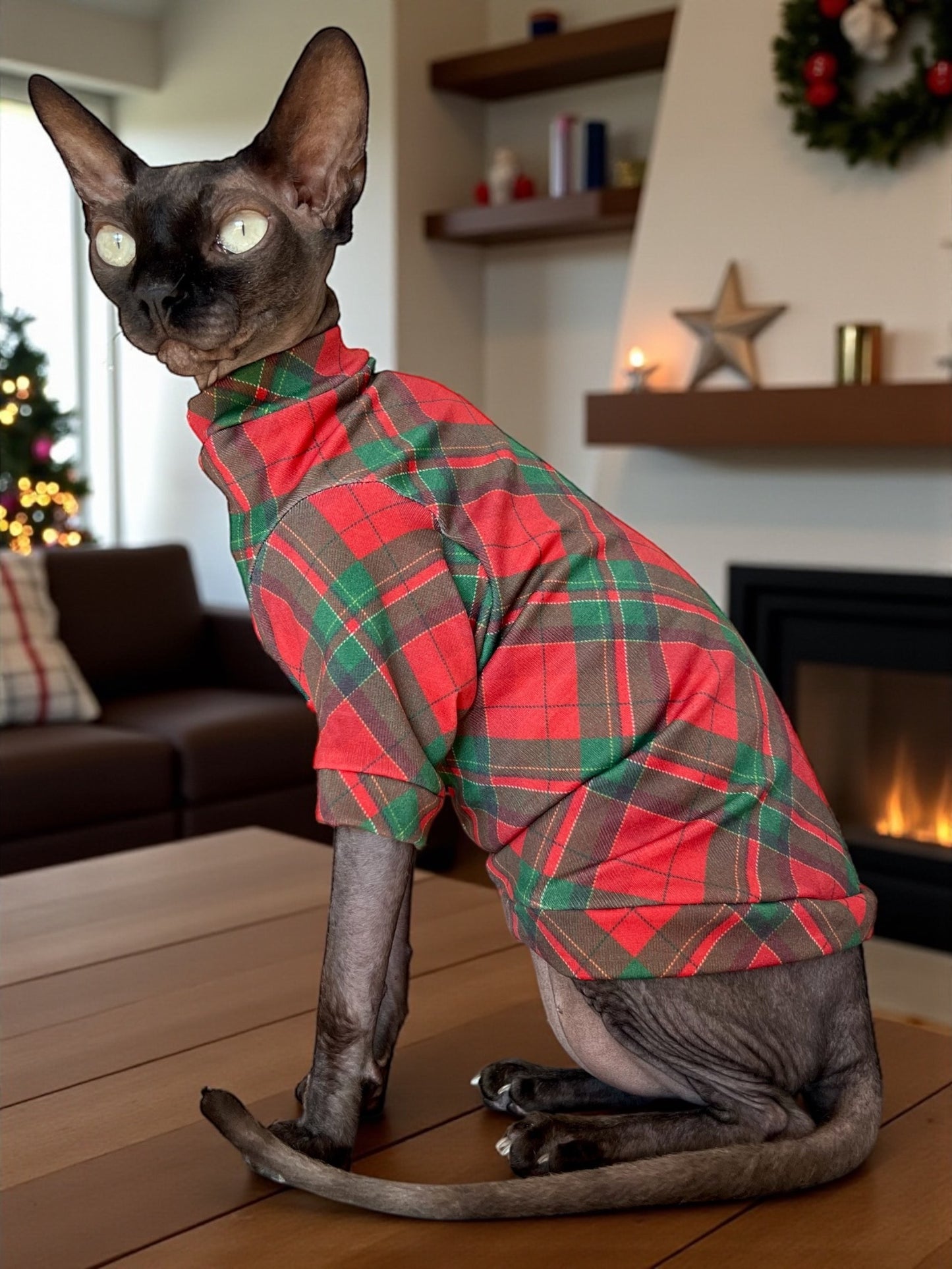 Holly Jolly Plaid Long Sleeve Lightweight Sweatshirt