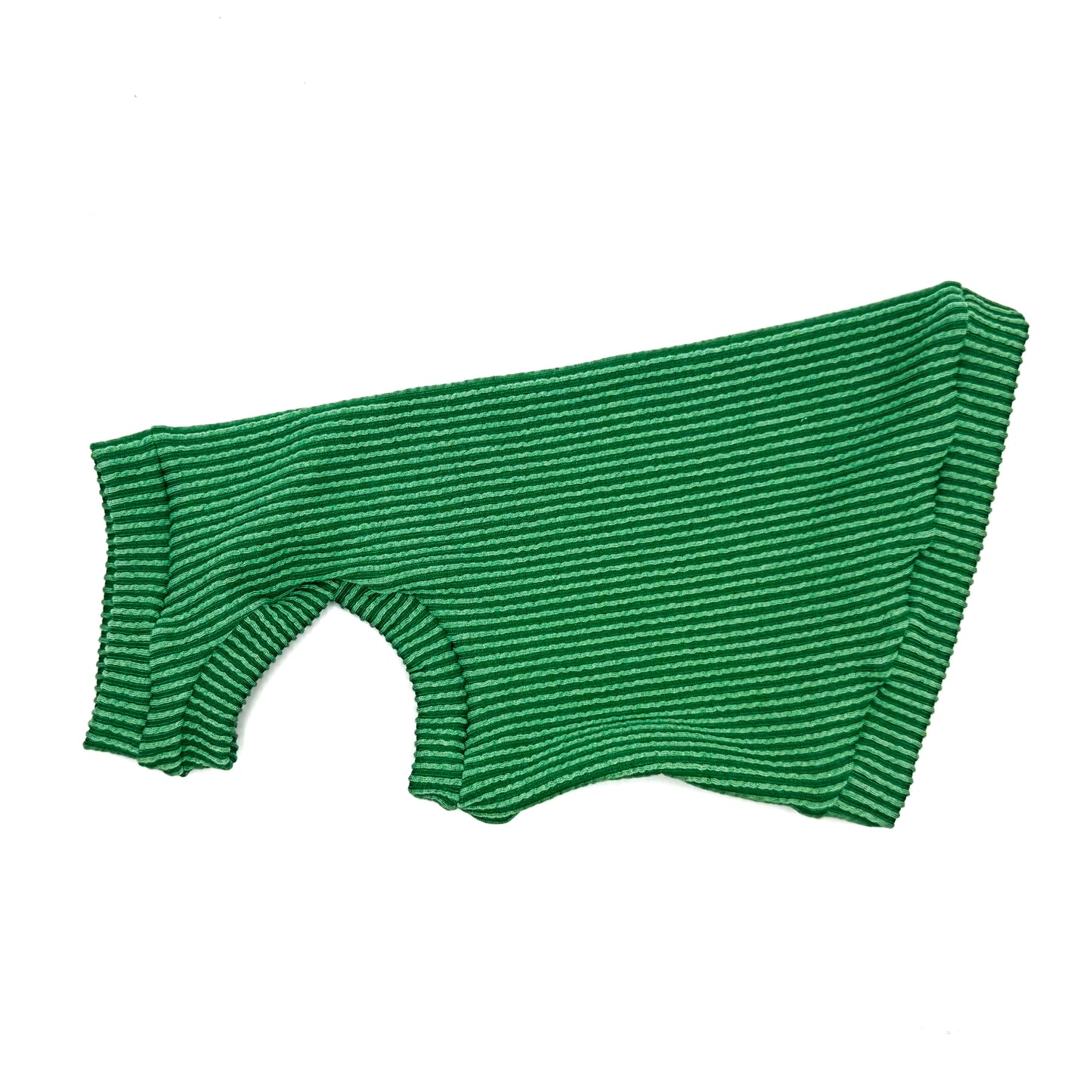 Christmas Green Chunky Ribbed Shirt with One Arm Hole
