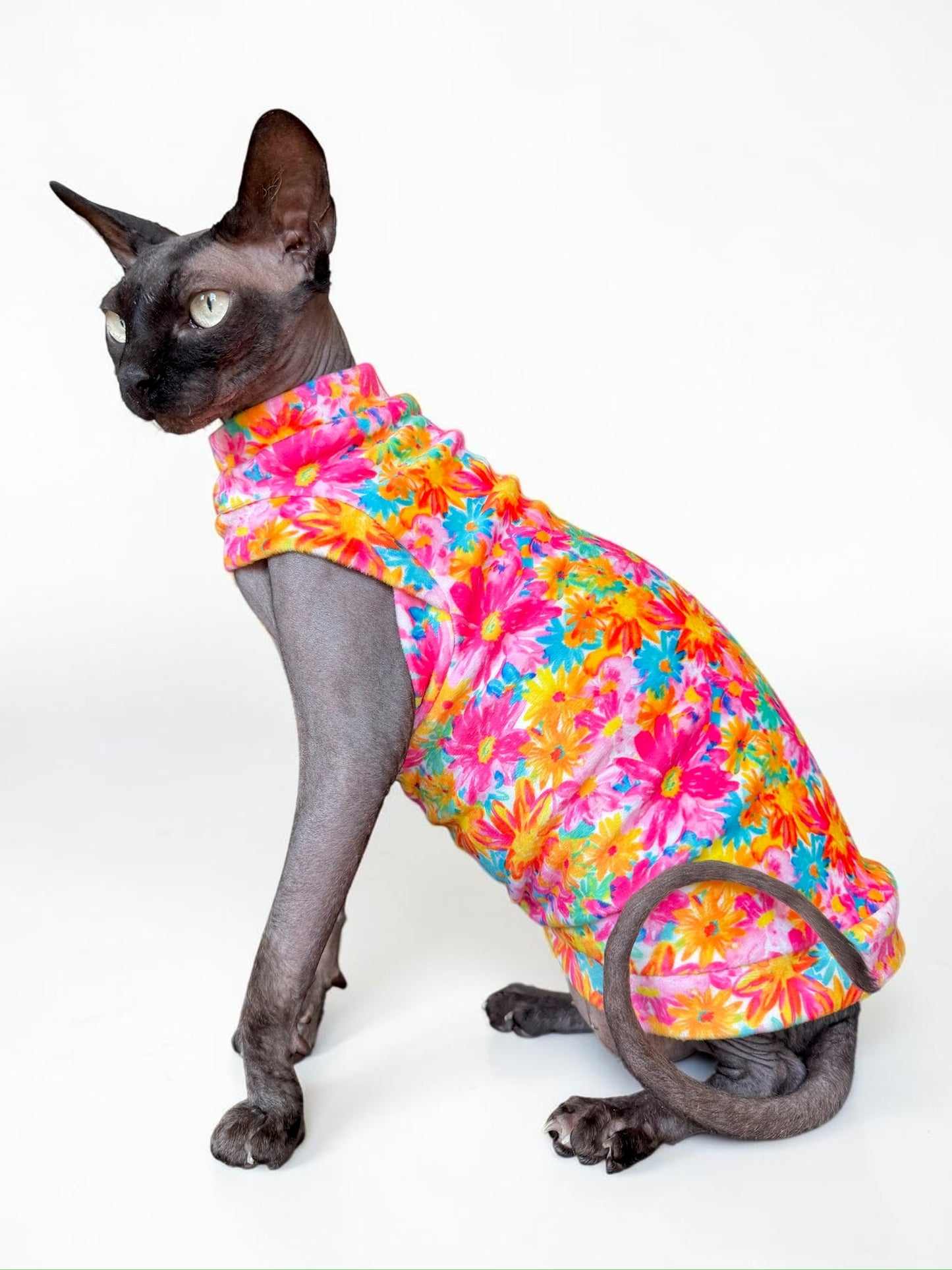 Floral Frenzy Plush Shirt with One Arm Hole