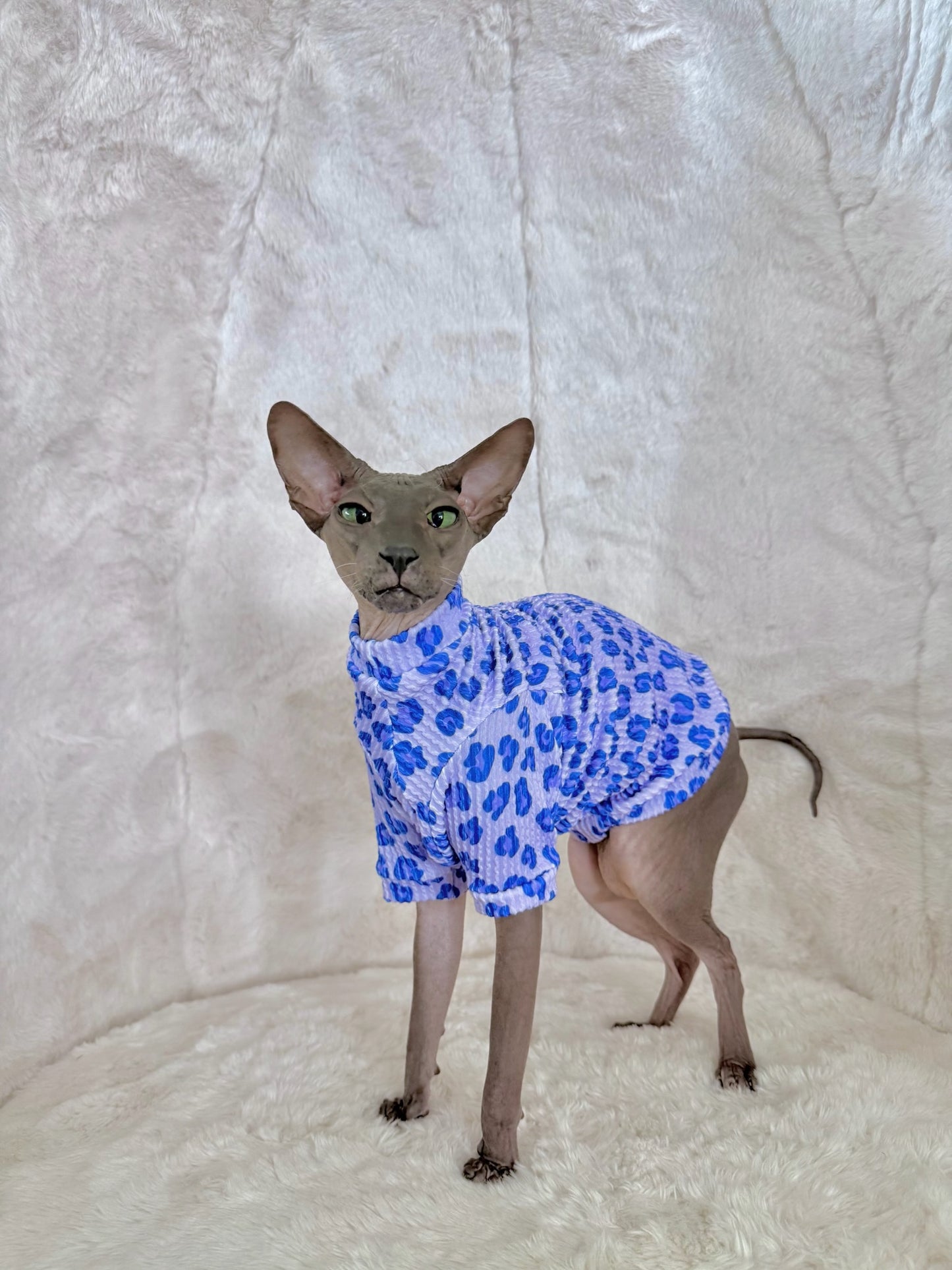 Grape Soda Leopard Long Sleeve Chunky Ribbed Shirt