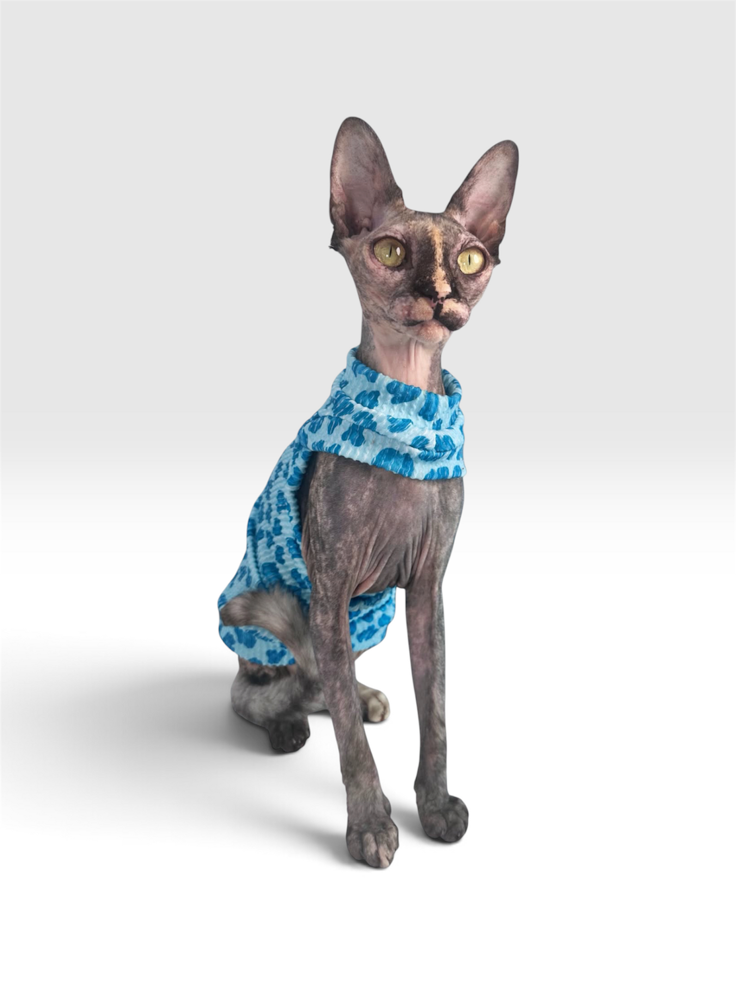 Blue Razz Leopard Chunky Ribbed Shirt with One Arm Hole