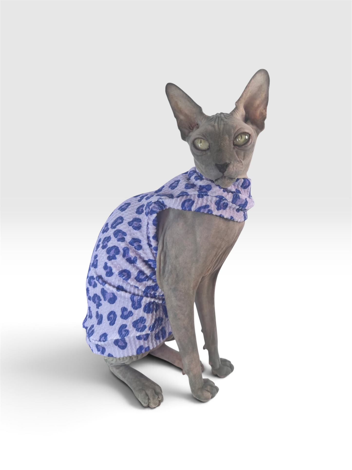 Grape Soda Leopard Chunky Ribbed Shirt with One Arm Hole