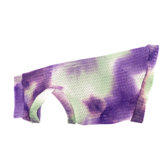 Lavender Sorbet Waffle Knit Shirt with One Arm Hole