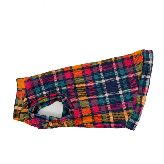 Fall Plaid Ribbed Shirt