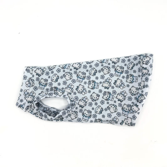 Blue Kitty Textured Shirt