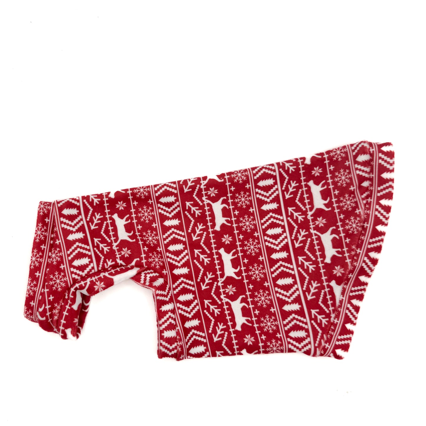 Cat Fair Isle Fleece Shirt with One Arm Hole