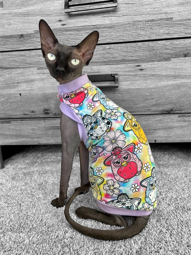 Floral Furbies Bamboo Shirt with One Arm Hole