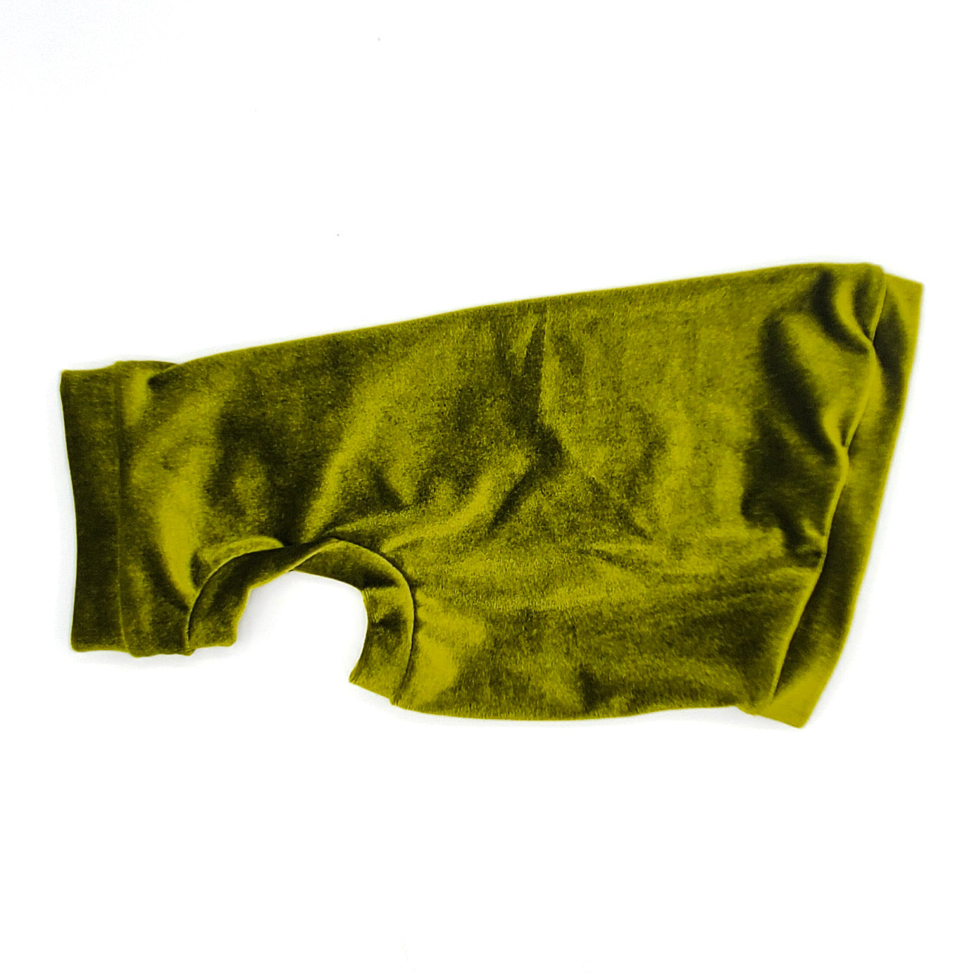 Retro Green Velvet Shirt with One Arm Hole