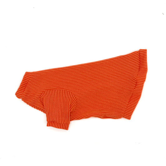 Orange Long Sleeve Chunky Ribbed Shirt