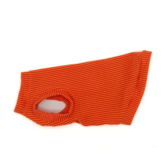 Orange Chunky Ribbed Shirt