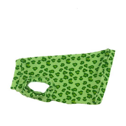 Sour Apple Leopard Chunky Ribbed Shirt