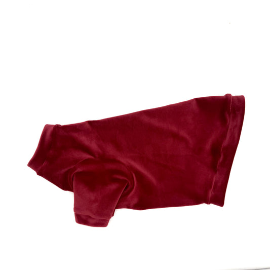 Sangria Long Sleeve Plush Velvet Shirt
