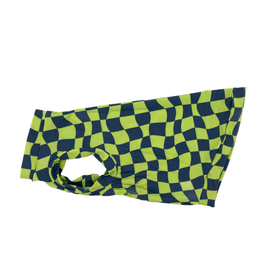 Green Wavy Checks UV 50+ Protective Sun Shirt