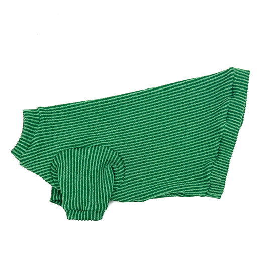 Christmas Green Long Sleeve Chunky Ribbed Shirt