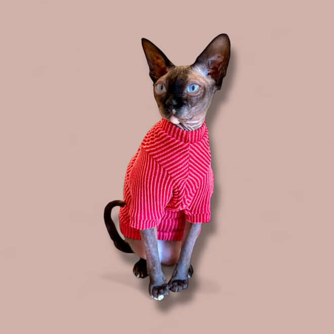 Christmas Red Long Sleeve Chunky Ribbed Shirt