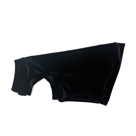 Black Velvet Shirt with One Arm Hole