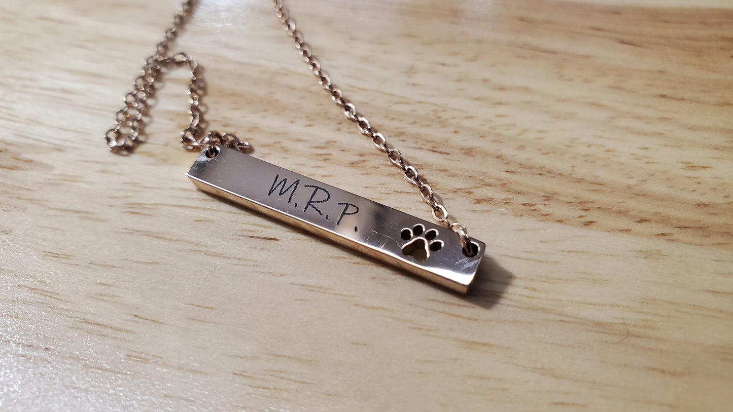 Personalized Paw Necklace