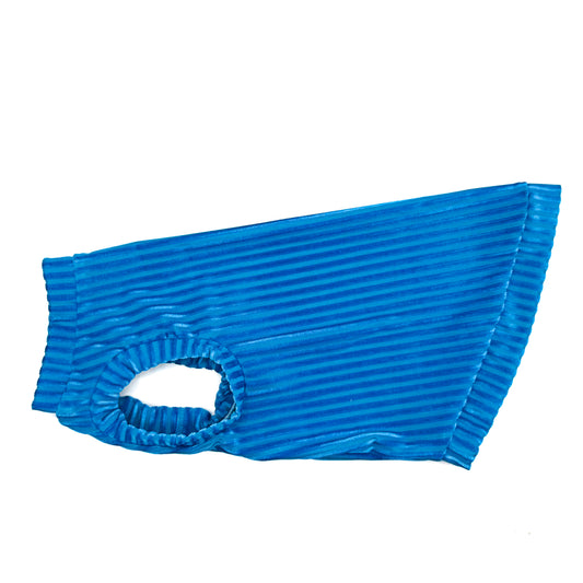 Aqua After Party Ribbed Velvet Shirt