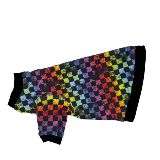 Rainbow Checkers Long Sleeve UV50+ Sun Protection Shirt