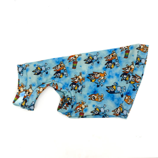Bluey and Bingo Textured Shirt with One Arm Hole