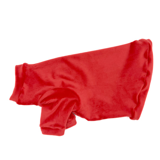 Red Long Sleeve Plush Fleece Shirt