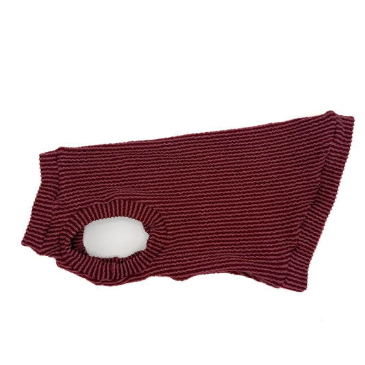 Burgundy Chunky Ribbed Shirt