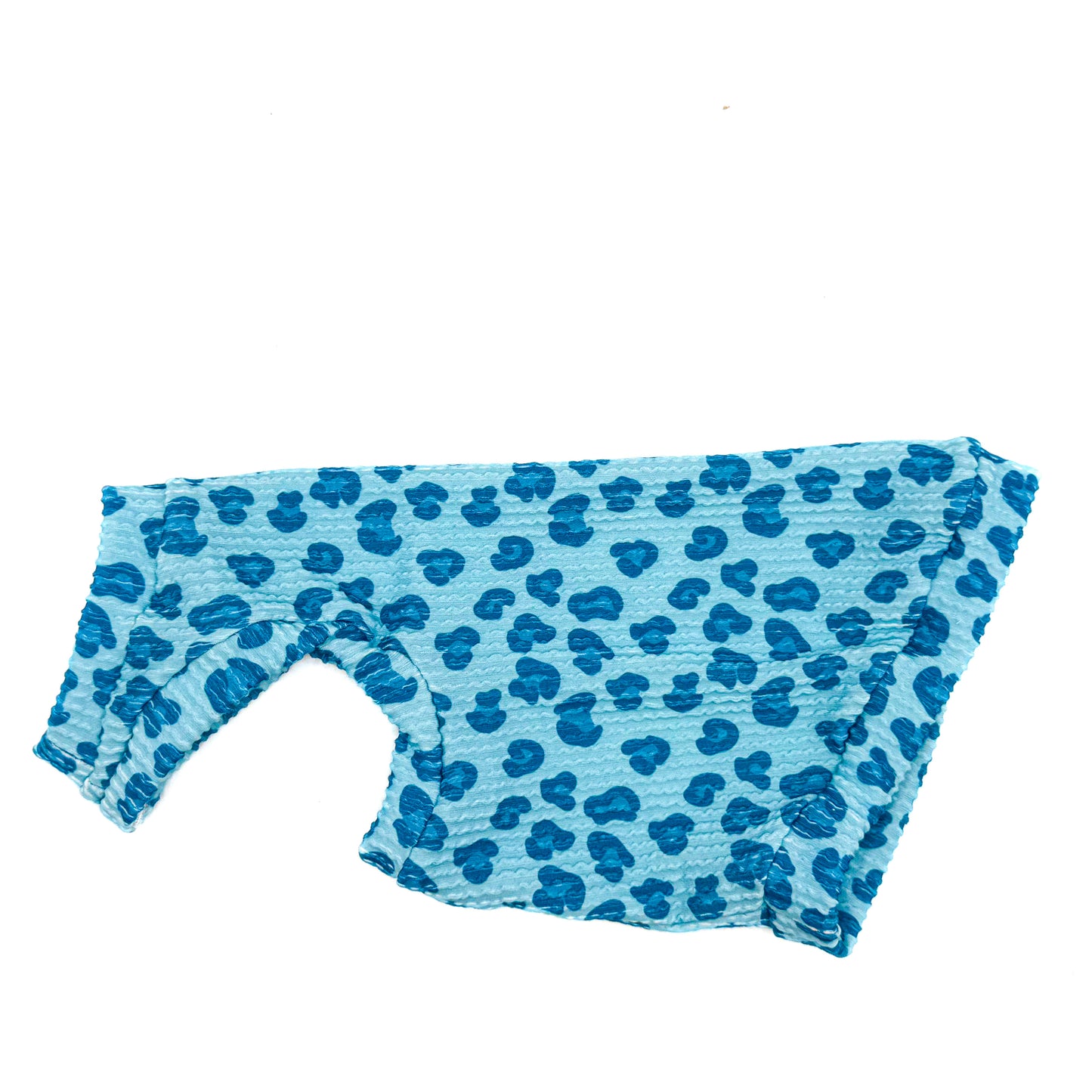 Blue Razz Leopard Chunky Ribbed Shirt with One Arm Hole