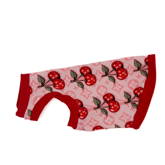Pink LV Cherries Everyday Shirt with One Arm Hole