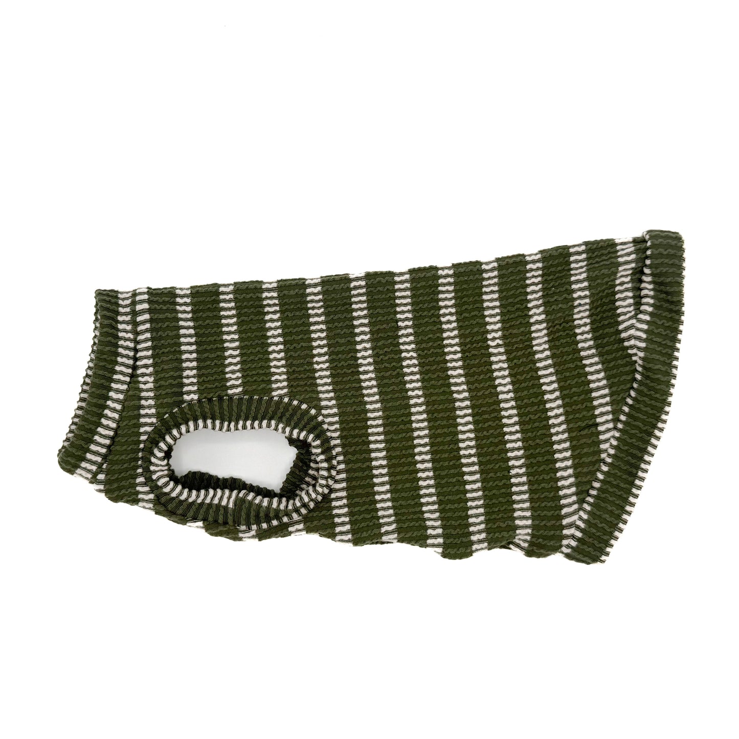 Olive Stripes Chunky Ribbed Shirt