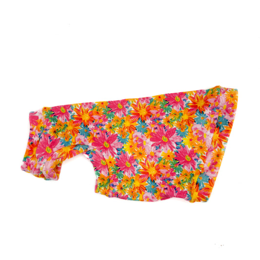 Floral Frenzy Plush Shirt with One Arm Hole