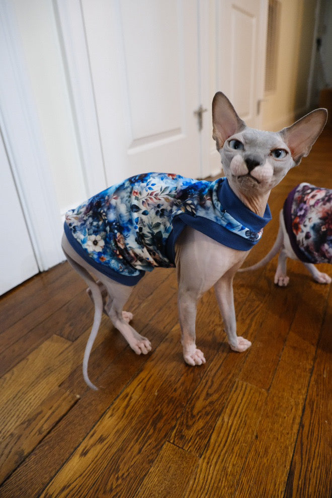 Teal Floral Everyday Shirt with One Arm Hole