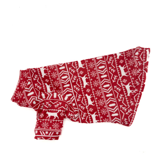 Cat Fair Isle Long Sleeve Fleece Shirt