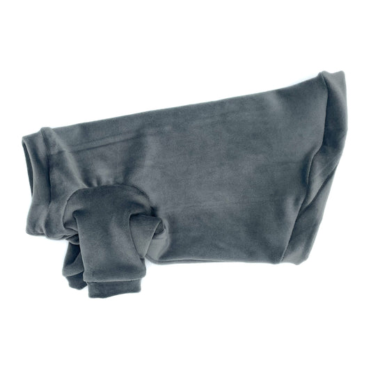 Gray Long Sleeve Plush Fleece Shirt