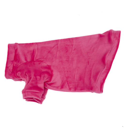 Pink Long Sleeve Plush Fleece Shirt