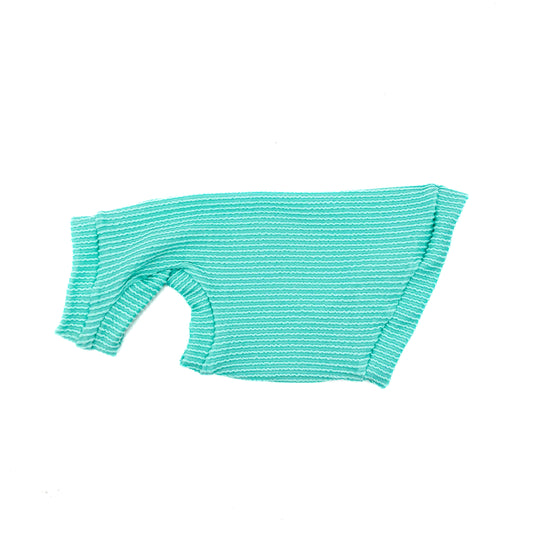 Seafoam Chunky Ribbed Shirt with One Arm Hole