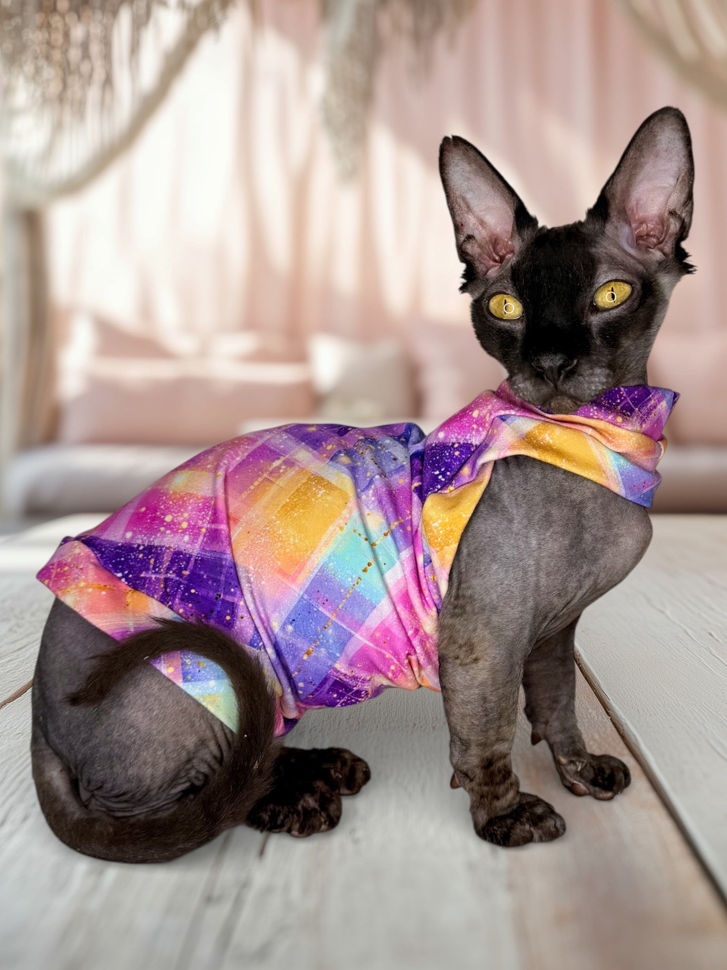 Spring Plaid Everyday Shirt with One Arm Hole