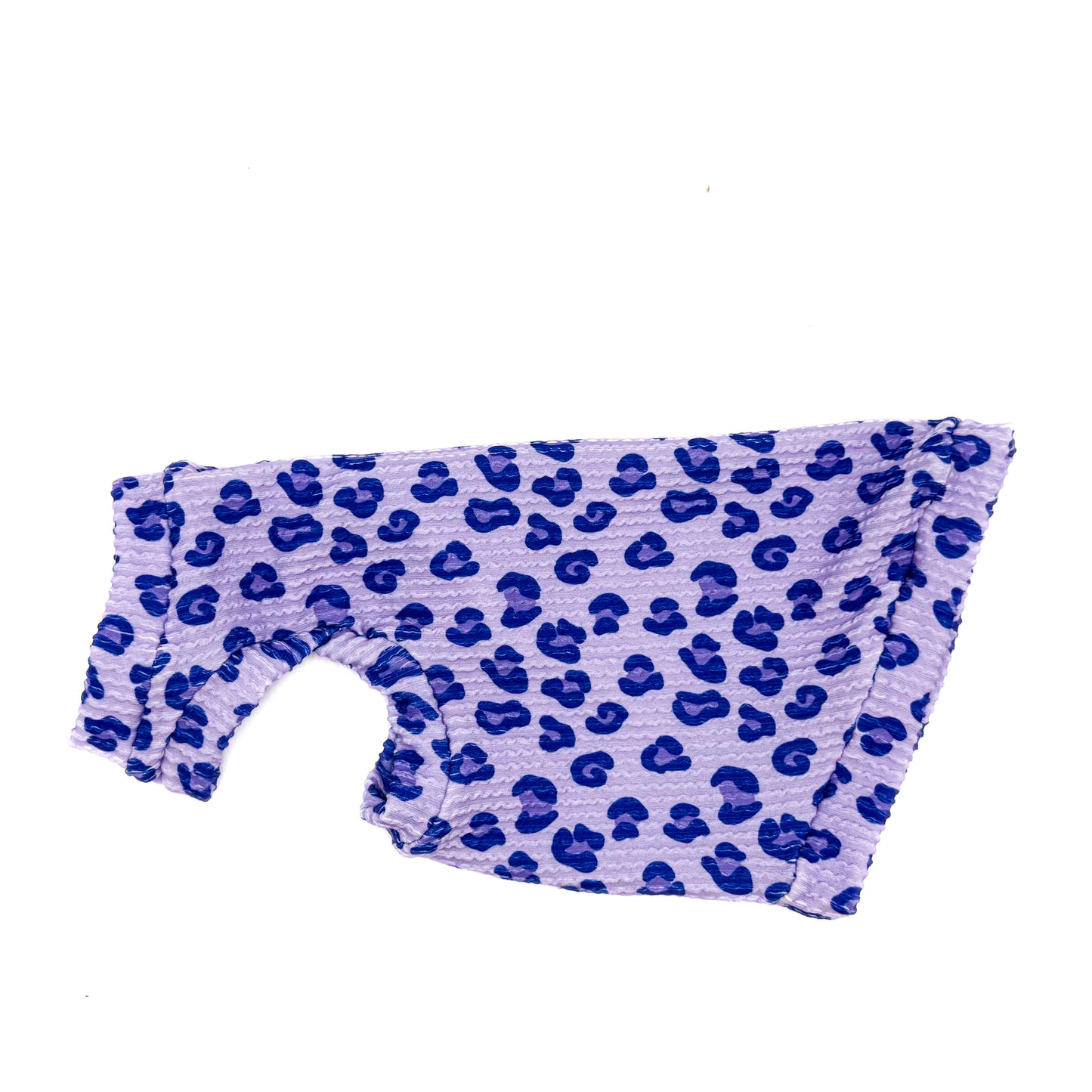 Grape Soda Leopard Chunky Ribbed Shirt with One Arm Hole