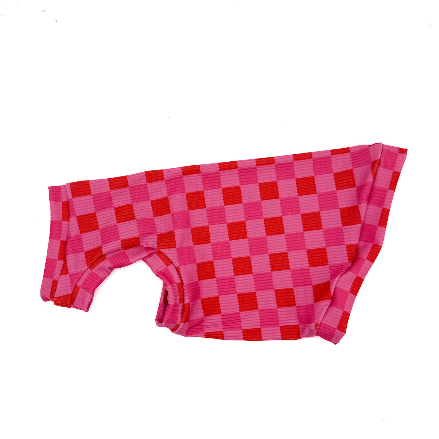 Valentine Checkers Ribbed Shirt with One Arm Hole