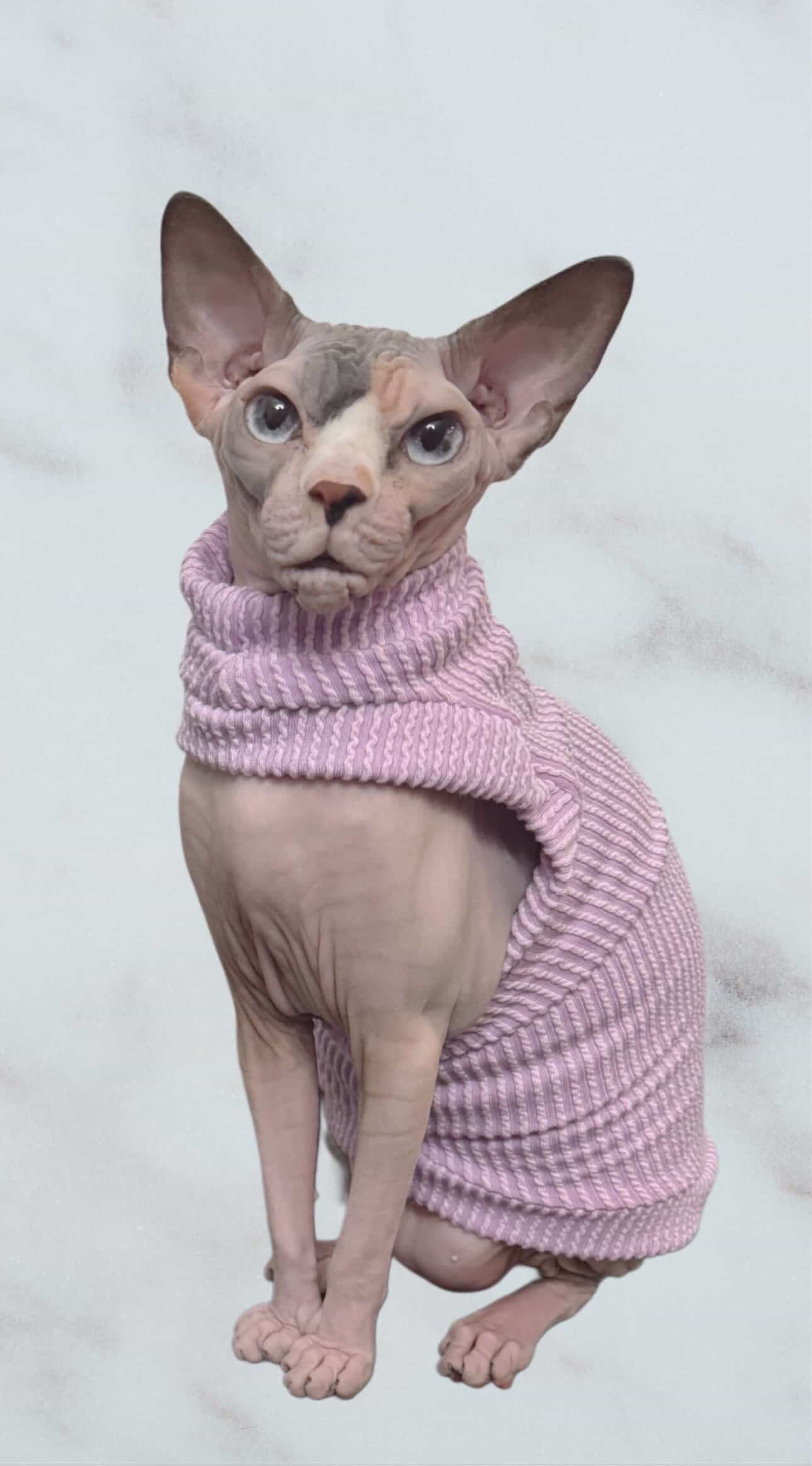 Lavender Chunky Ribbed Shirt with One Arm Hole
