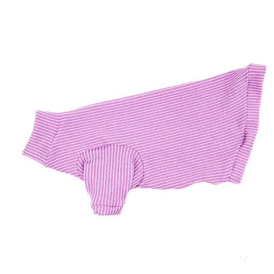 Lavender Long Sleeve Chunky Ribbed Shirt with Turtleneck