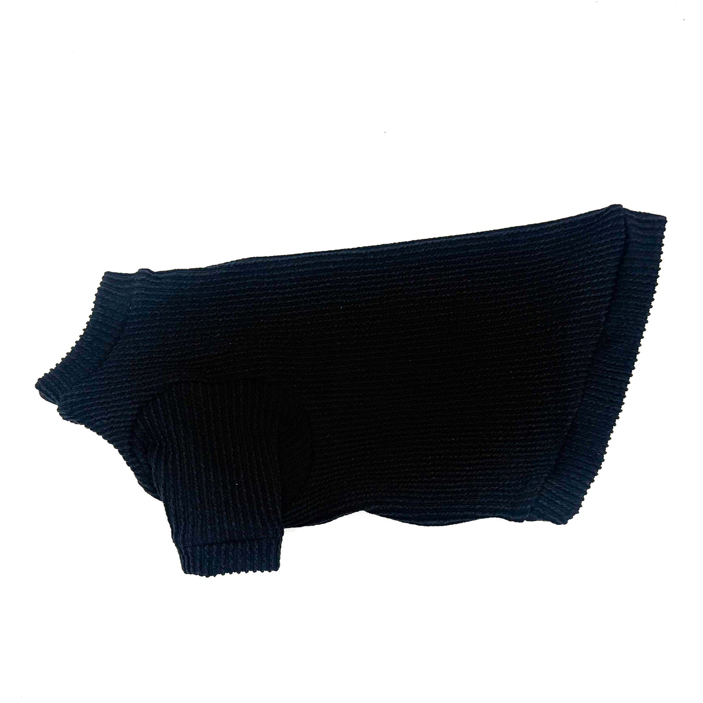 Black Long Sleeve Chunky Ribbed Shirt