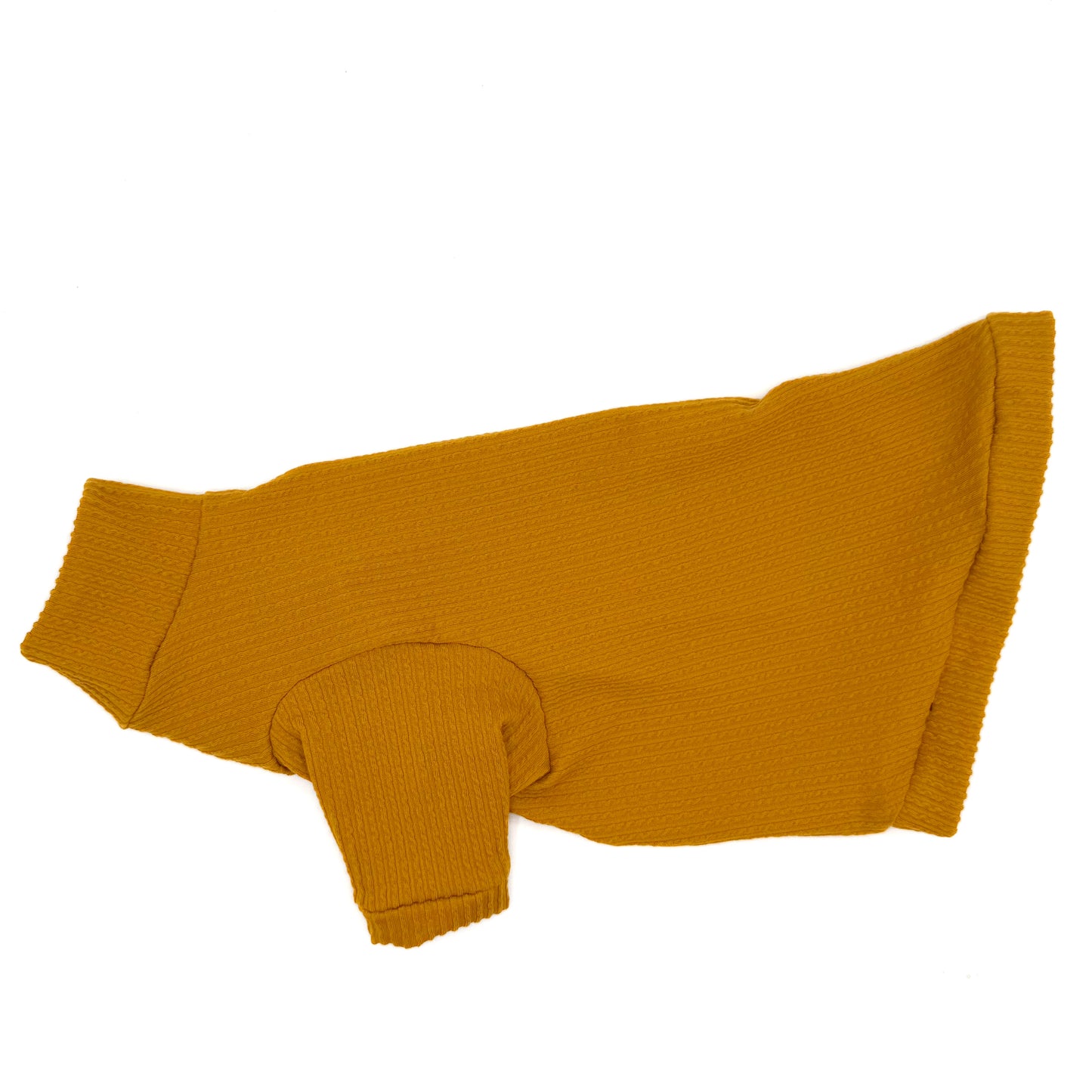 Mustard Tutuneck Long Sleeve Chunky Ribbed Shirt