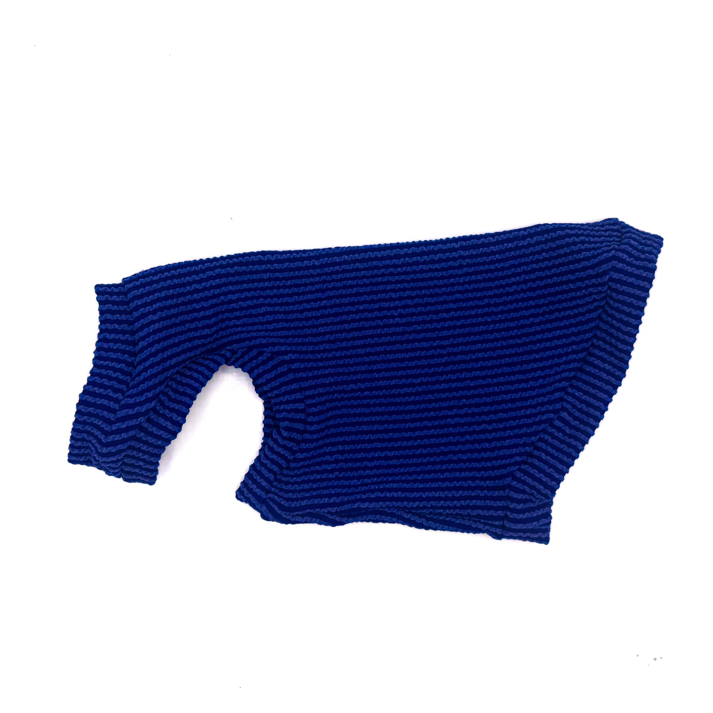Royal Blue Chunky Ribbed Shirt with One Arm Hole